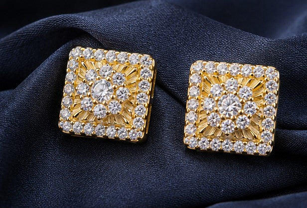 Square Moissanite Earrings