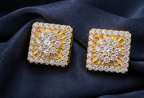 Square Moissanite Earrings